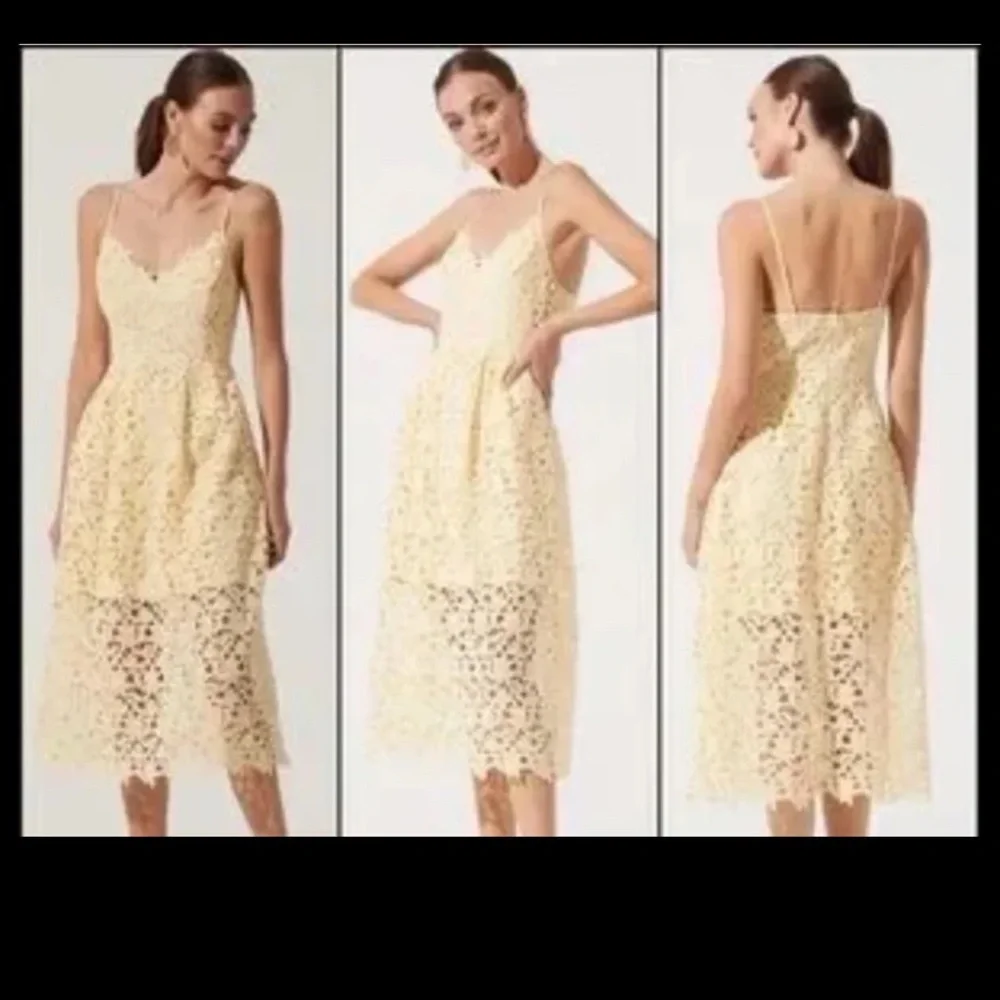 ASTR The Label Butter Yellow Crochet Lace Midi Dress
size Small (4) - Picture 8 of 12